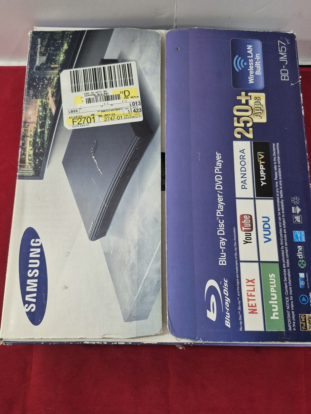 Samsung BD-JM57  Blu-ray and DVD Player with Wi-Fi Streaming  Open Box
